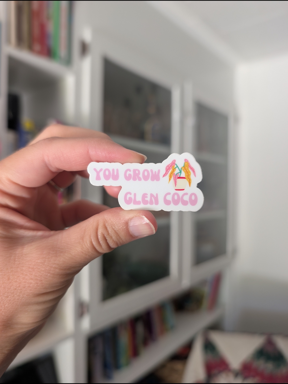 You Grow Glen Coco Pink Plant Sticker